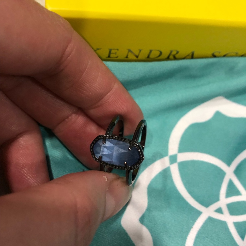 Kendra Scott Dark Blue Double-Band Ring - Picture 6 of 8
